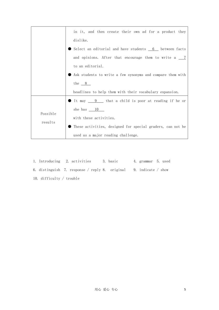 江苏省2012高考英语二轮复习 限时训练专题3 任务型阅读7.doc_第5页