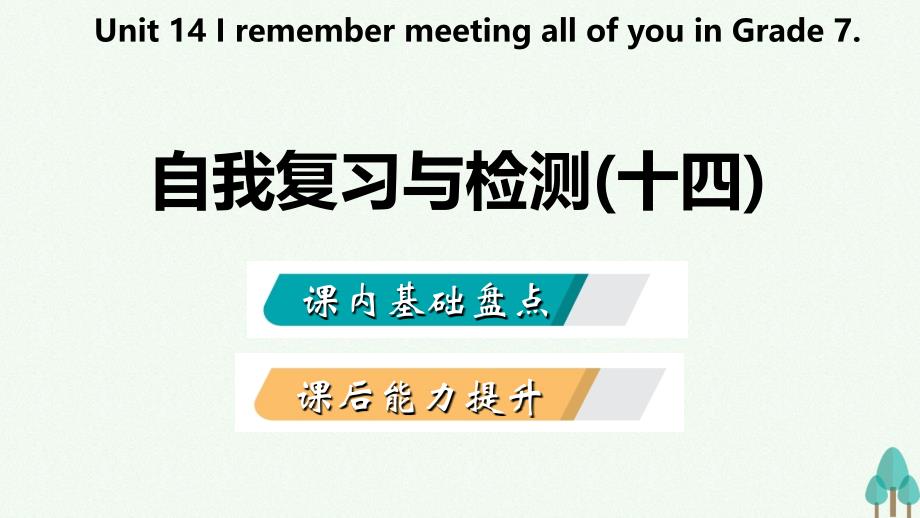 2018-2019学年九年级英语全册 Unit 14 I remember meeting all of you in Grade 7自我复习与检测课件 （新版）人教新目标版_第2页