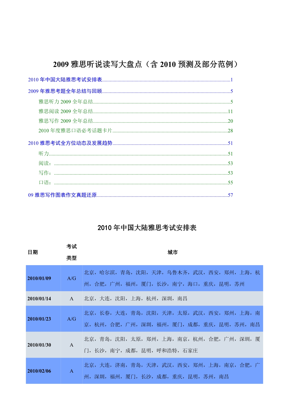 《精编》雅思年度听说读写大盘点_第1页