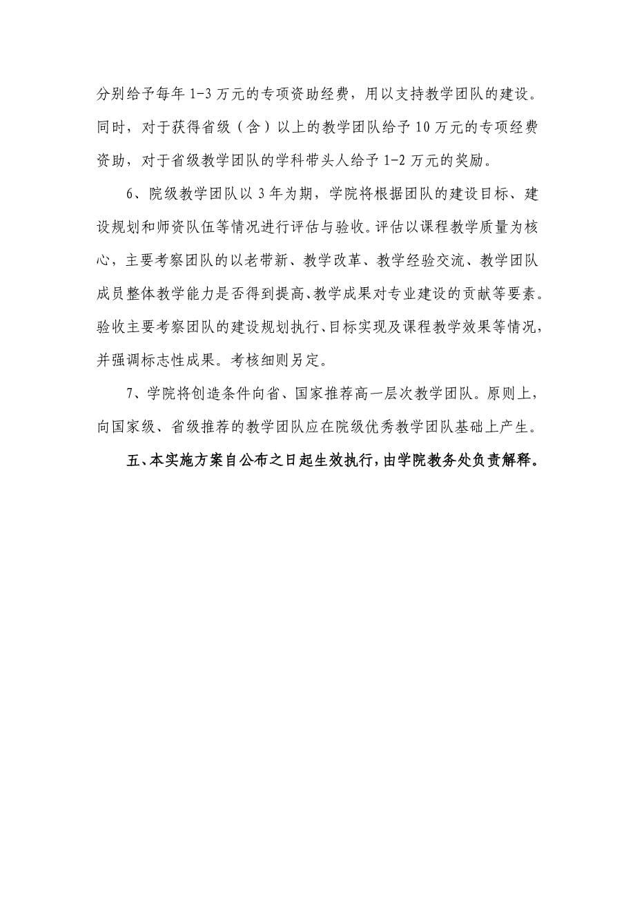 《精编》云南某学院教学团队建设实施方案_第5页