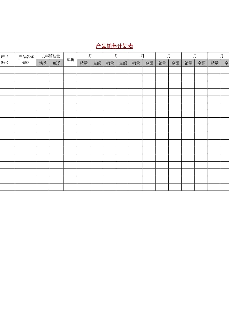 《精编》企业产品销售计划表_第1页