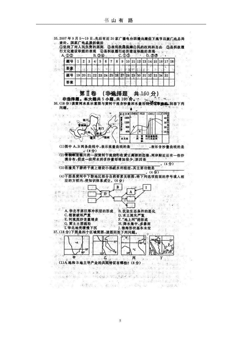 全国100所名校最新高考模拟示范卷文科综合(六)（5.28）.pptx_第5页