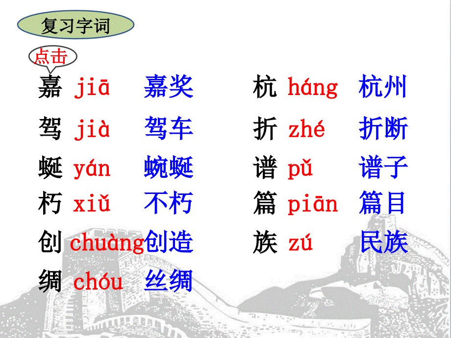 苏教版小学三年级语文下册《长城和运河》课件（第二课时）_第2页