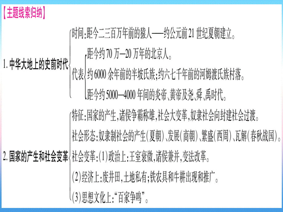 2019年中考历史准点备考 板块一 中国古代史 主题一 中华大地上的史前时代 国家的产生和社会变革—夏商周课件 新人教版_第3页