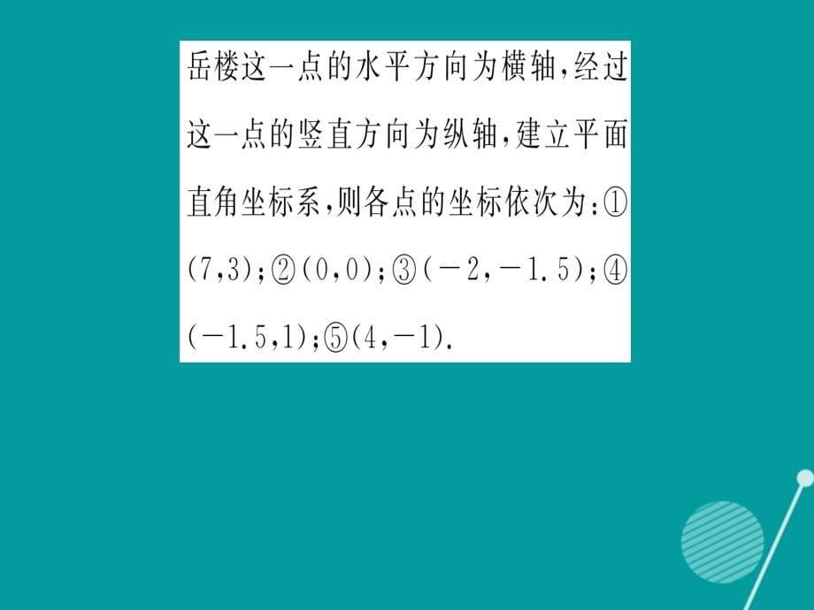 mhkAAA2016年秋八年级数学上册 3.2 平面直角坐标系（第1课时）课件 （新版）北师大版_第5页