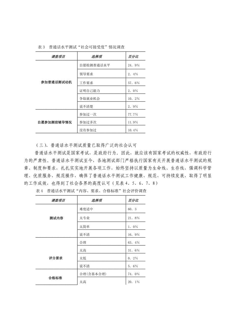 《精编》普通话水平测试工作的社会评估调查分析_第5页