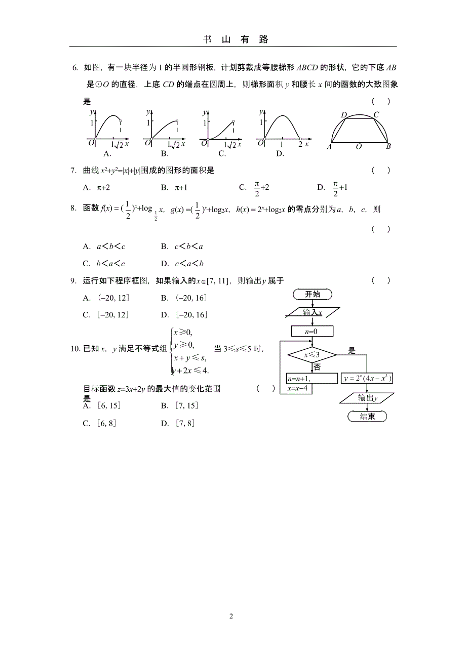 四川省高考模拟数学(文)试题.pptx_第2页