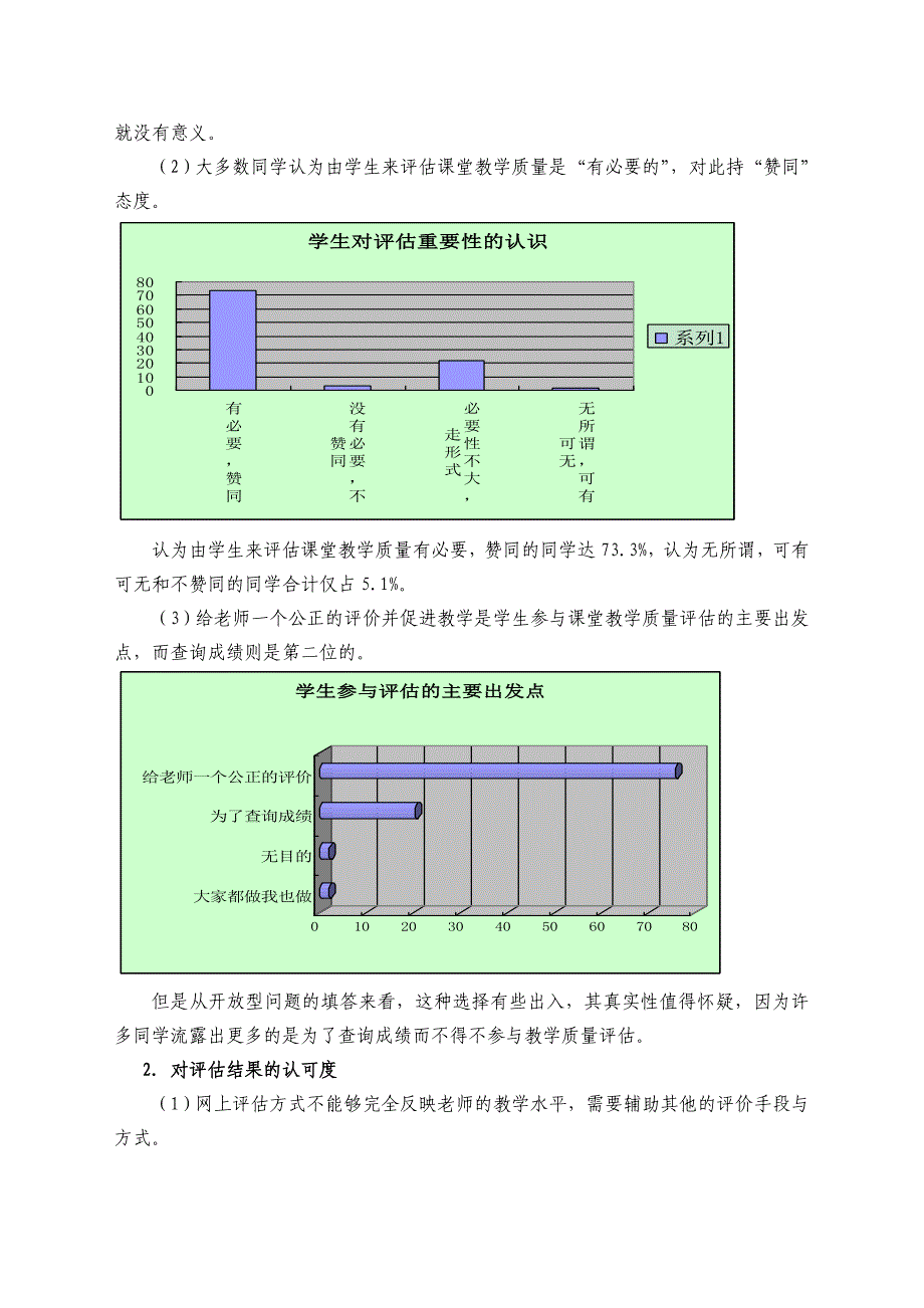 《精编》某大学学生课堂教学质量评估调查报告_第4页