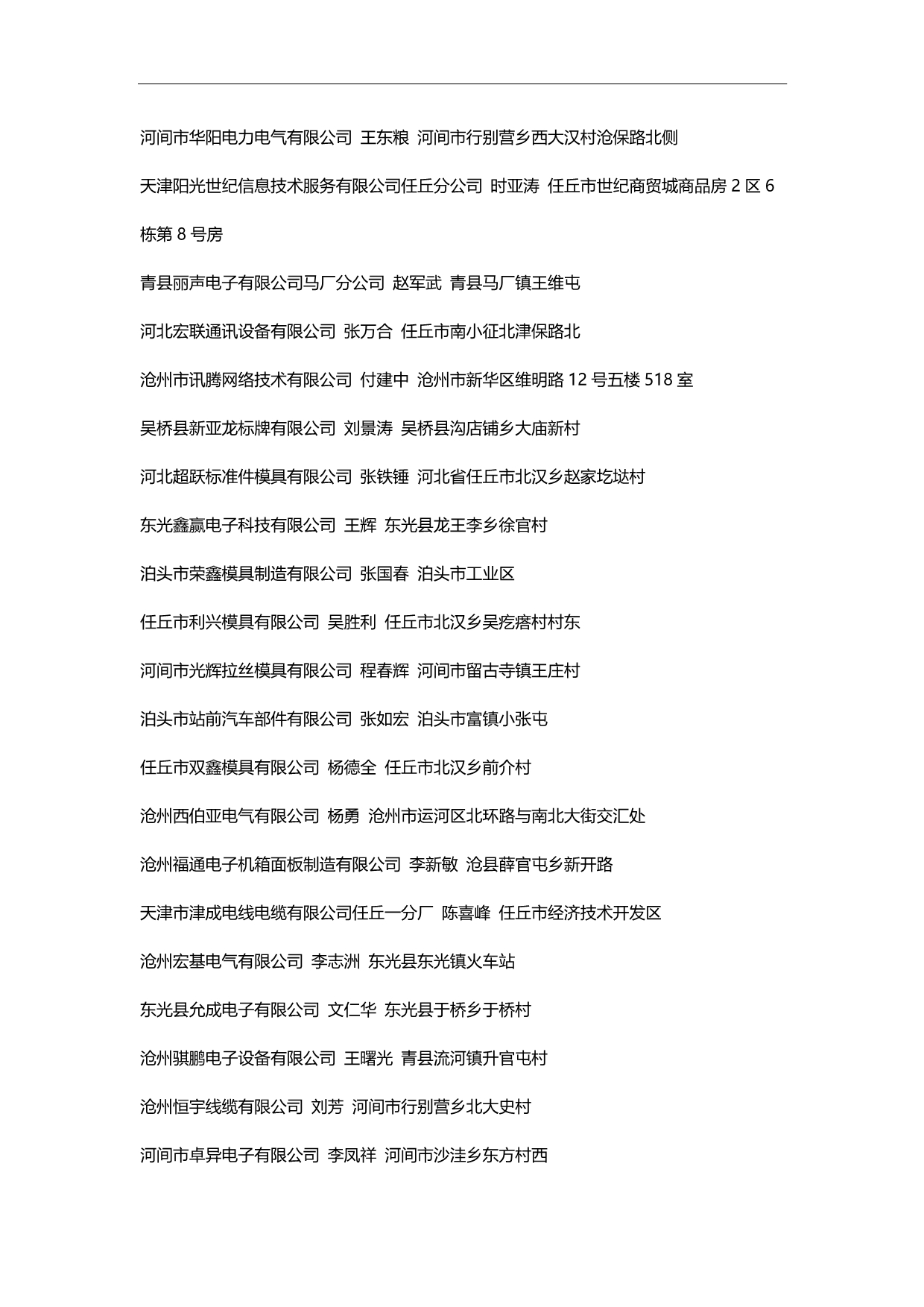 2020（电子行业企业管理）沧州市电子信息产业企业目录_第4页