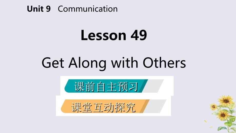 2018-2019学年九年级英语下册 Unit 9 Communication Lesson 49 Get Along with Others课件 （新版）冀教版_第2页