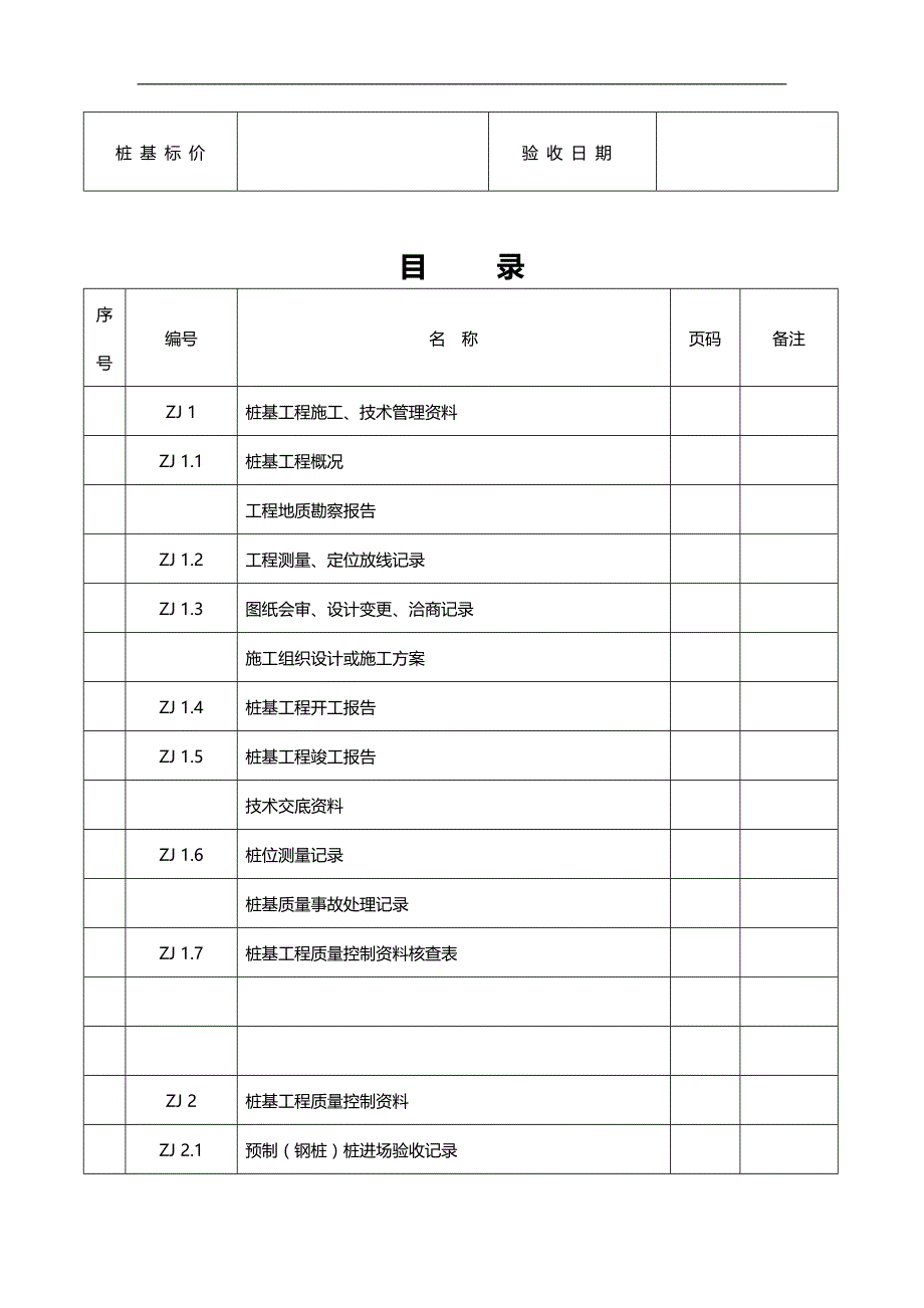 2020（建筑工程制度及套表）江苏建筑工程验收表格(桩基)_第2页