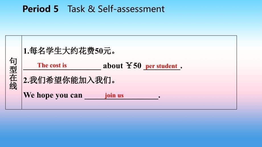 2018年秋八年级英语上册 Unit 3 A day out Period 5 Task &ampamp; Self-assessment导学课件 （新版）牛津版_第5页