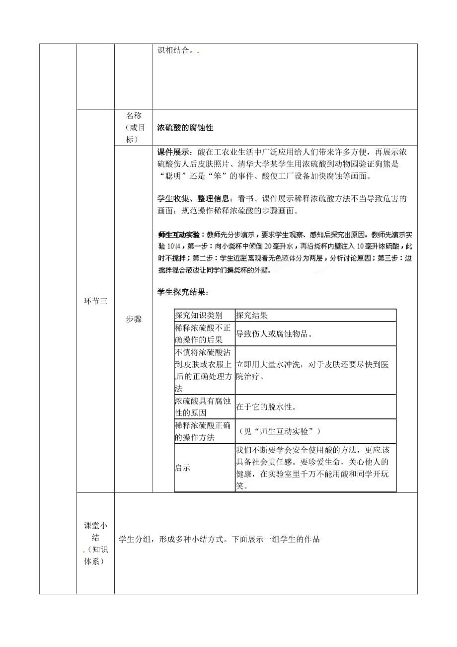 河北省石家庄市第八中学2020届九年级化学下册 第十单元 酸和碱 课题1 常见的酸和碱（第一课时）导学案（无答案） 新人教版_第2页