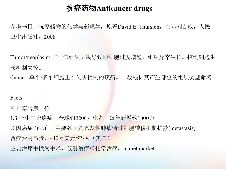 药物化学cha5a_cancer课件PPT_第1页