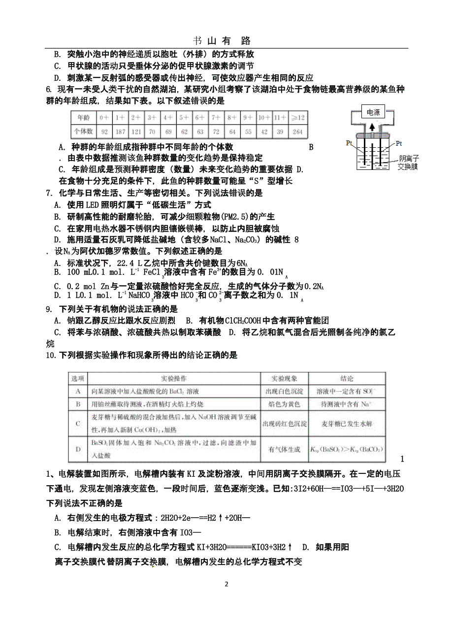 名校联盟高考模拟理综试题.pptx_第2页