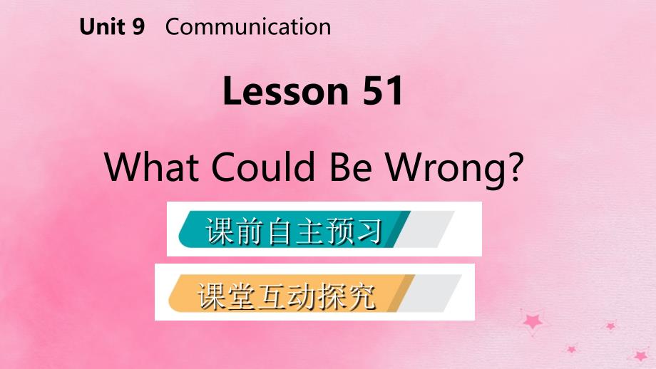 2018-2019学年九年级英语下册 Unit 9 Communication Lesson 51 What Could Be Wrong课件 （新版）冀教版_第2页