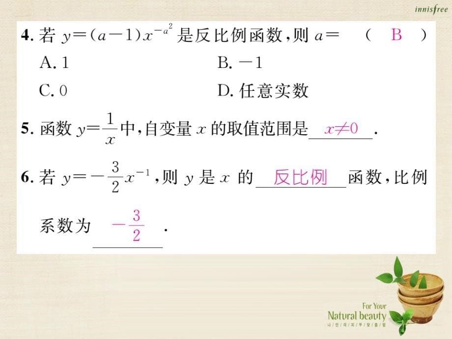 nqpAAA2016年秋九年级数学上册 21.5 反比例函数（第1课时）课件 （新版）沪科版_第5页