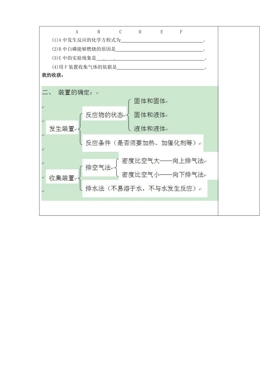 陕西省西安市庆安中学2020届九年级化学上册 5.3 二氧化碳的性质和制法导学案（2）（无答案） 新人教版_第4页