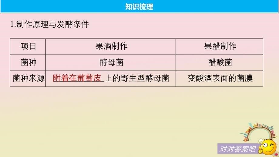 2019届高考生物一轮复习 第十一单元 生物技术实践 第40讲 发酵技术实践及生物有效成分的提取备考一体课件 苏教版_第5页