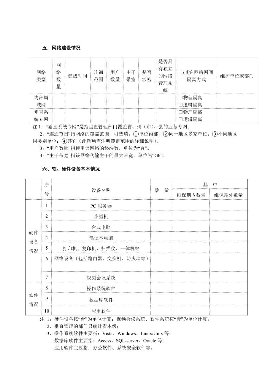 《精编》云南省电子政务建设情况调查表单_第5页