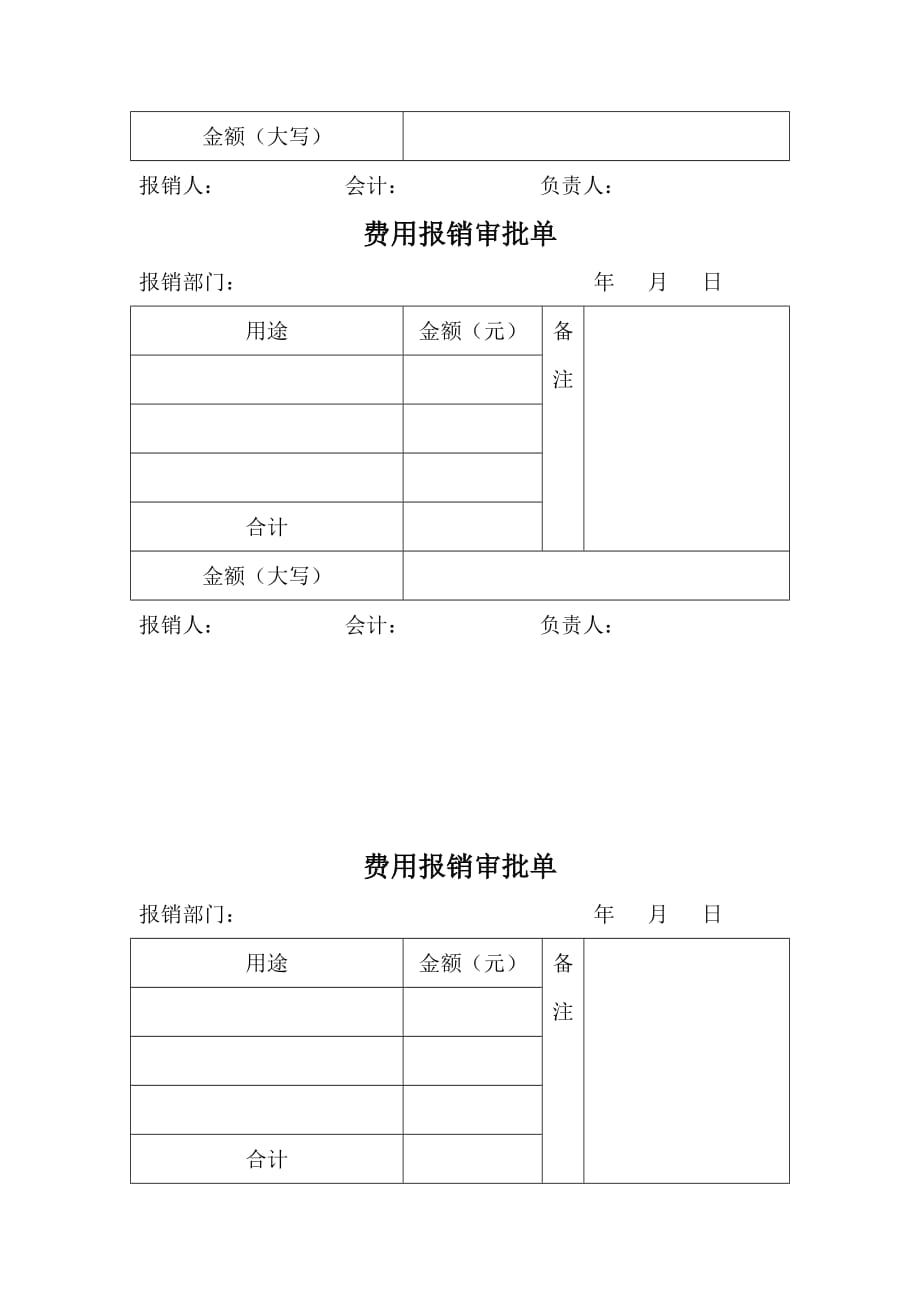 《精编》公司费用报销审批单_第3页