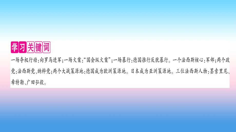 2018九年级历史下册 第4单元 经济大危机和第二次世界大战 第14课 法西斯国家的侵略扩张自学课件 新人教版_第2页