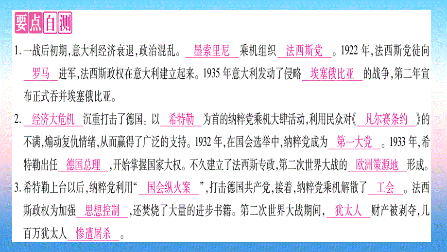 2018九年级历史下册 第4单元 经济大危机和第二次世界大战 第14课 法西斯国家的侵略扩张自学课件 新人教版_第3页