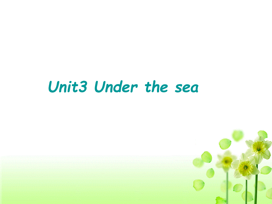 高中英语Unit 3 Under the sea课件新人教版选修_第1页