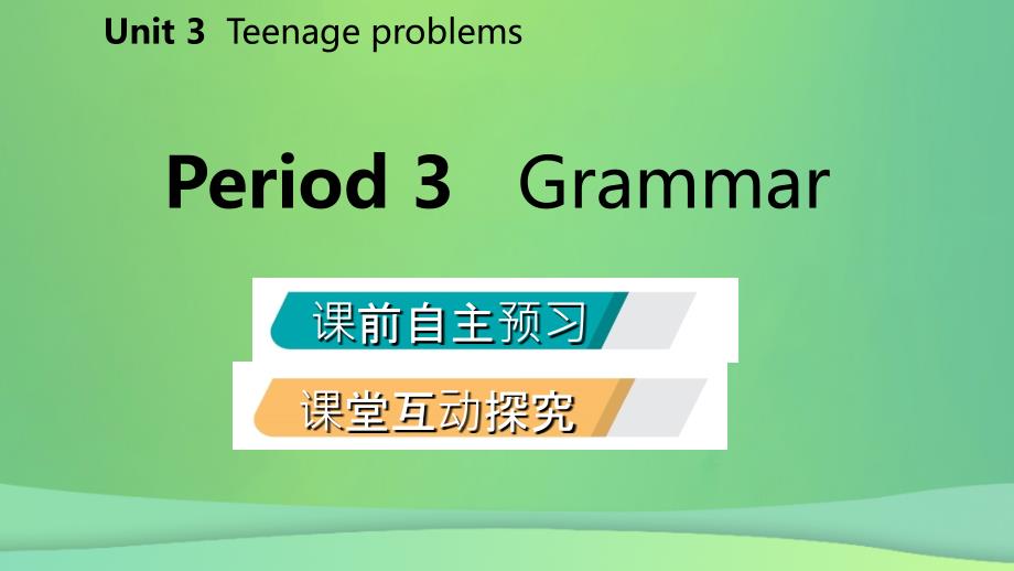 2018年秋九年级英语上册 Unit 3 Teenage problems Period 3 Grammar导学课件 （新版）牛津版_第2页