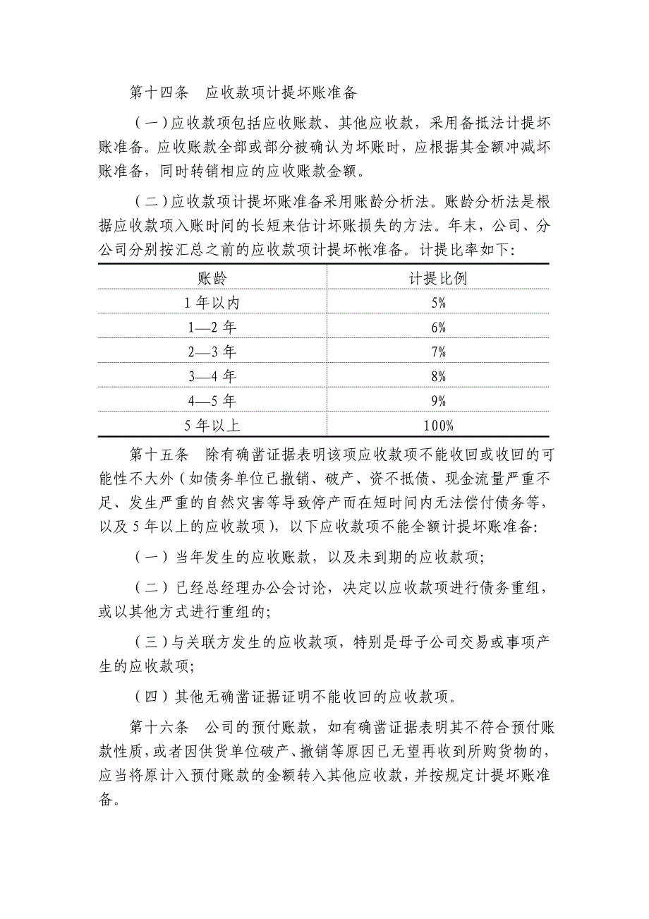 《精编》中通公司资产减值准备与损失处理制度_第4页