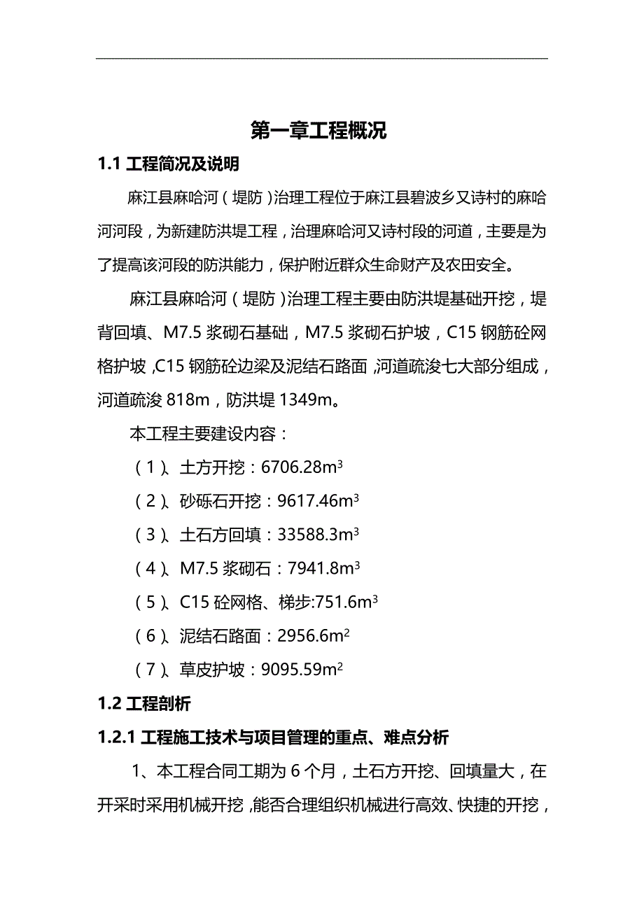 2020（公司治理）麻哈河组织组织(堤防)治理工程施工管理工作报告_第1页