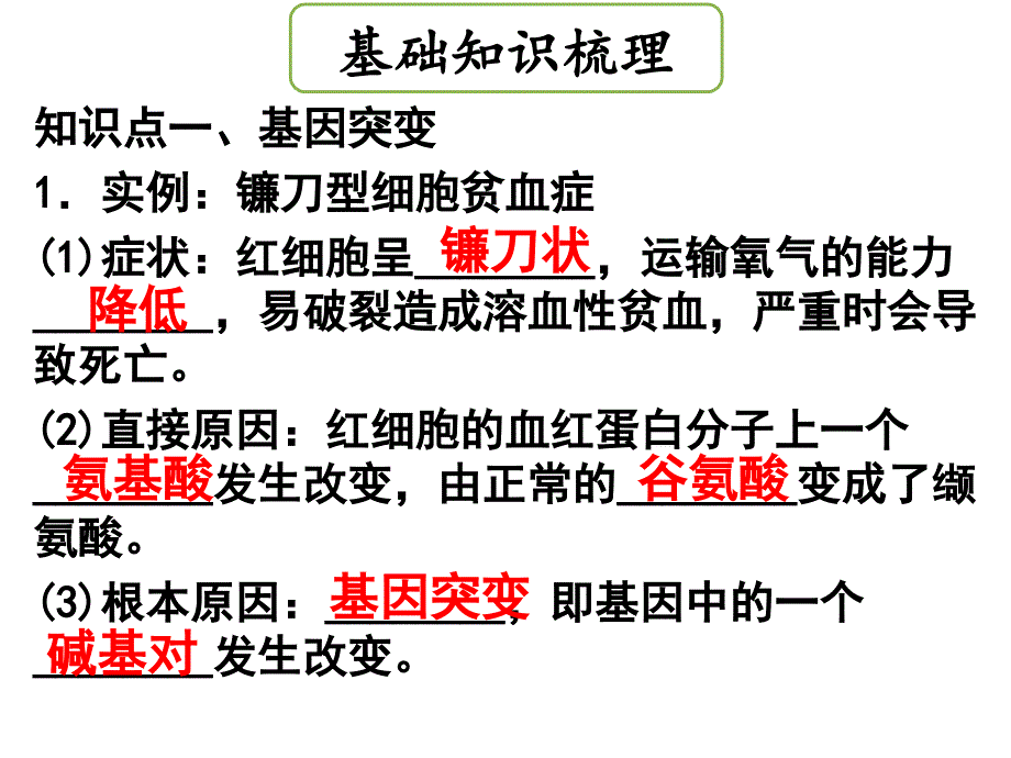 一轮复习基因突变和基因重组公开课教学文案_第4页