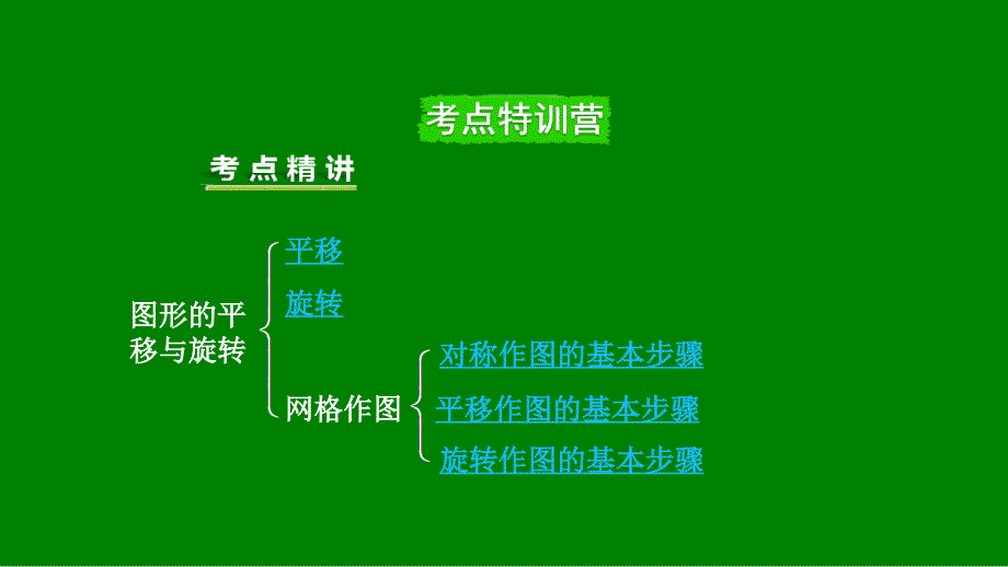 重庆市2018年中考数学一轮复习 第七章 图形的变化 第2节 图形的平移与旋转课件_第2页