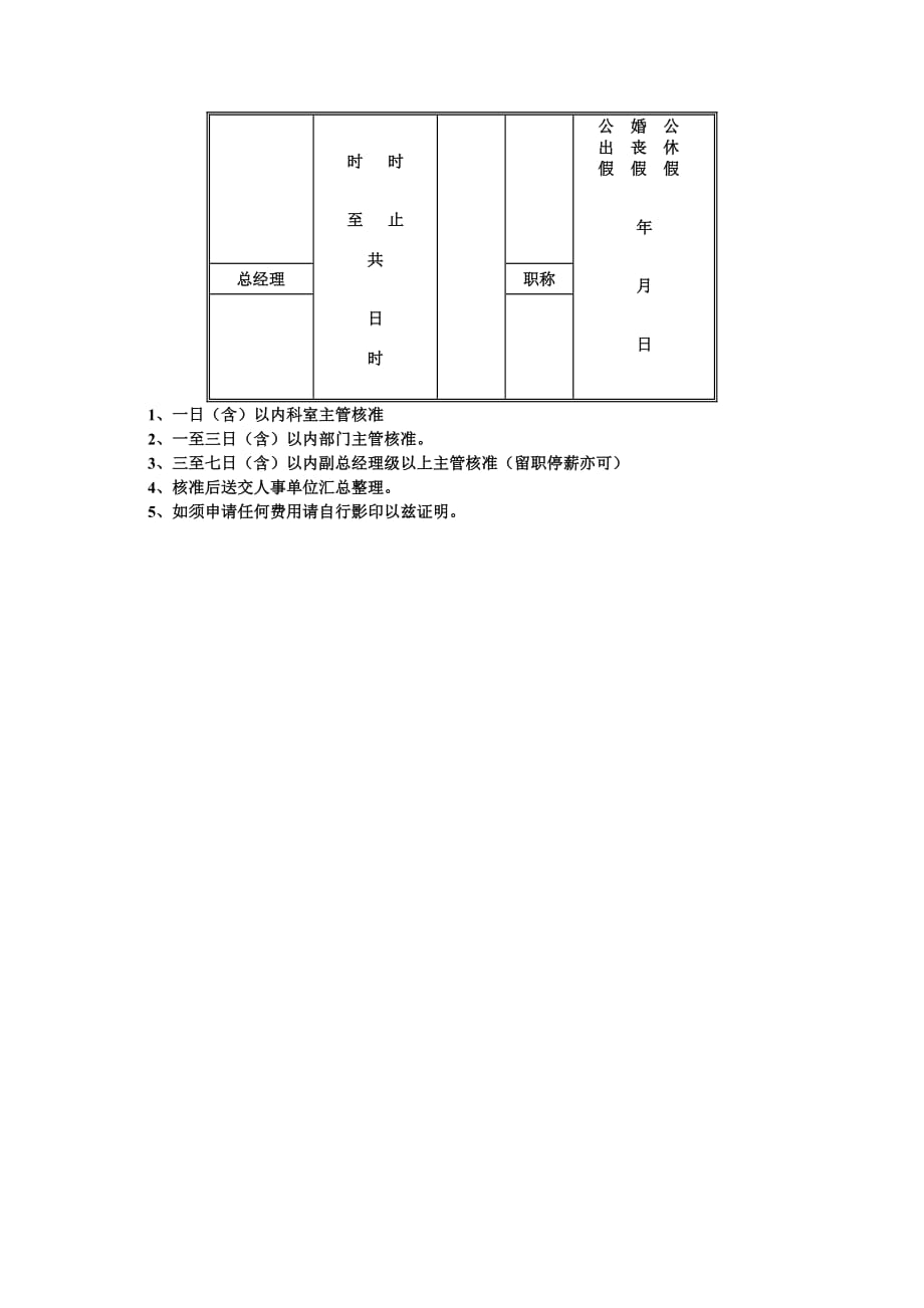 《精编》某公司职员请假单_第2页