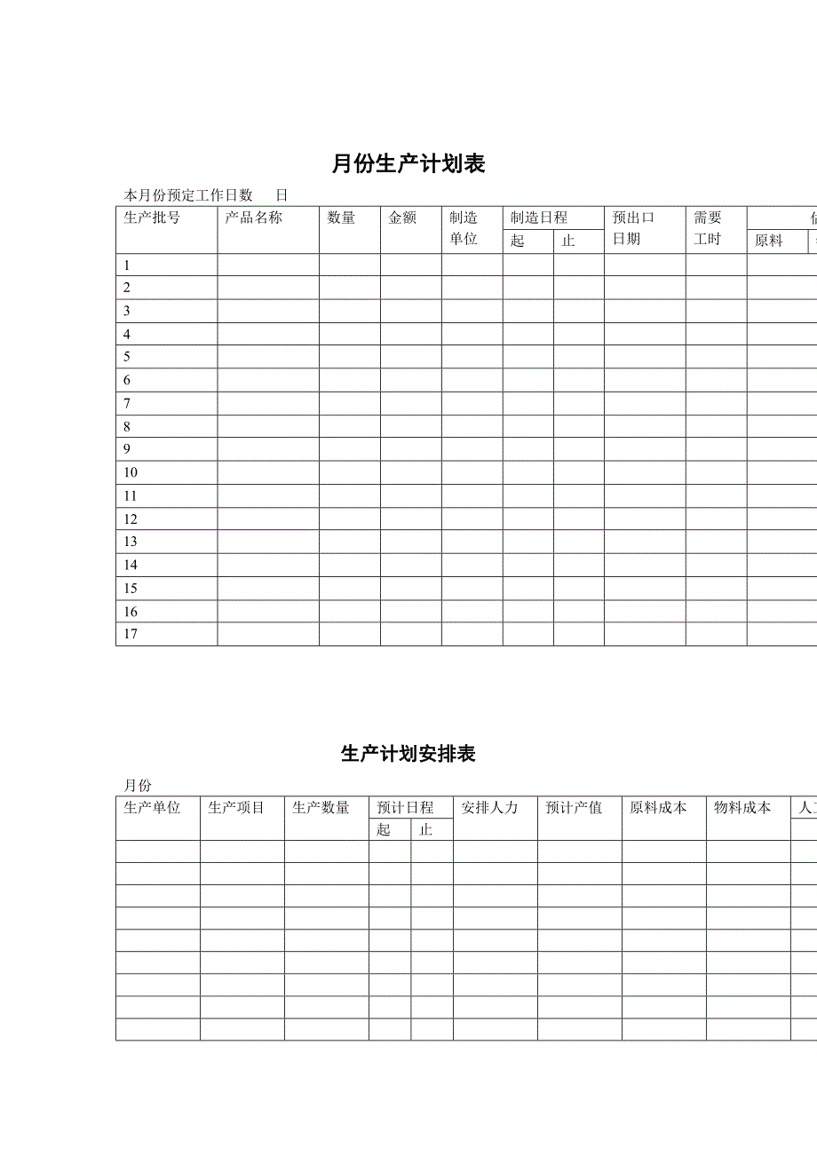 《精编》某公司生产管理记录表格汇总_第1页