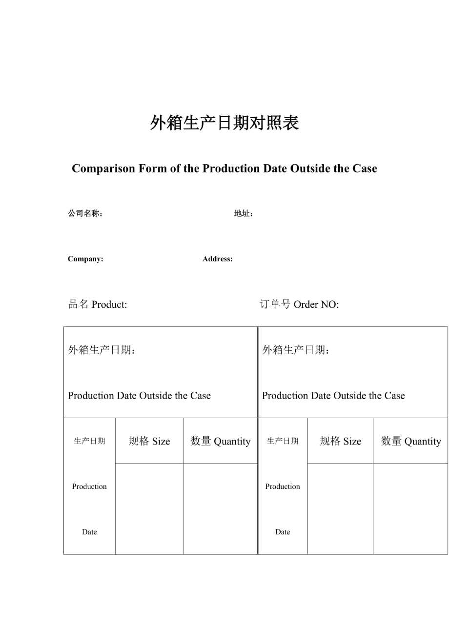 《精编》外箱生产日期对照表_第1页