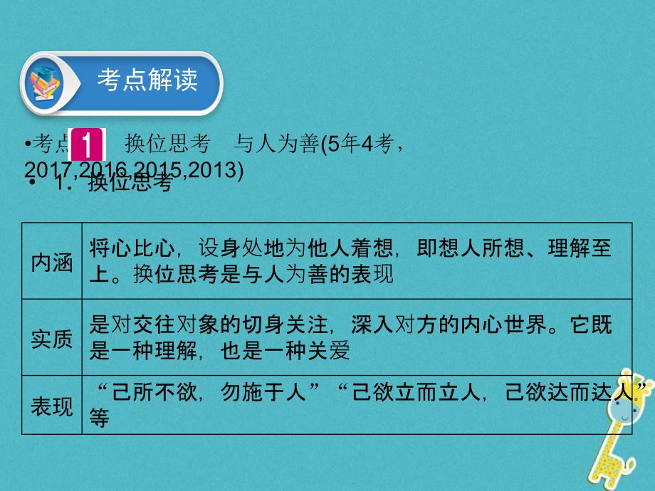 广东省2018届中考政治 第2部分 第12课 换位思考 平等待人课件_第4页