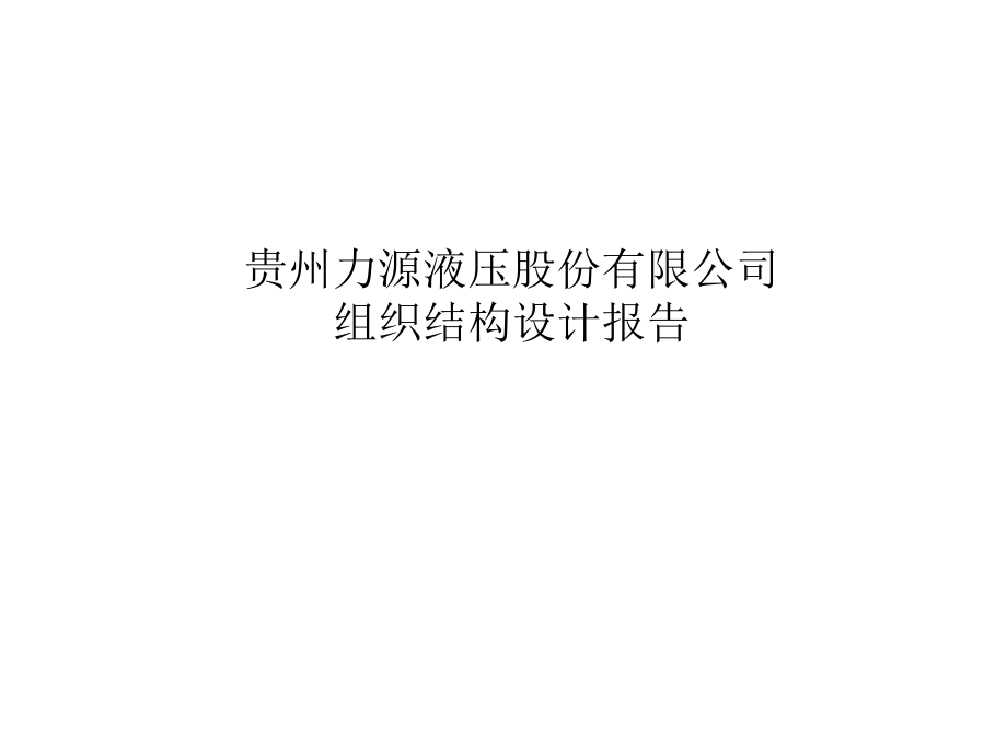 《精编》贵州某公司组织结构设计报告_第1页