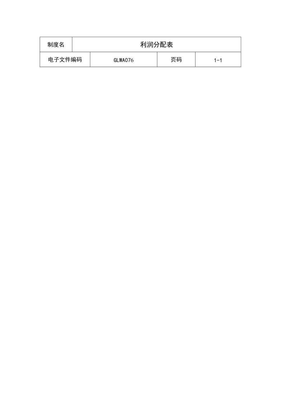 《精编》某公司利润分配记录表_第1页