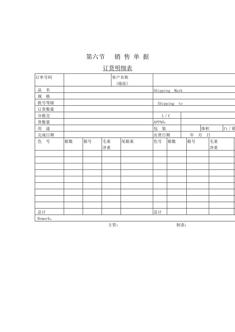 《精编》产品订货订单明细表_第1页