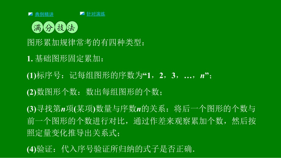 重庆市2018年中考数学题型复习 题型一 规律探索题 类型一 探索图形累加规律课件_第4页