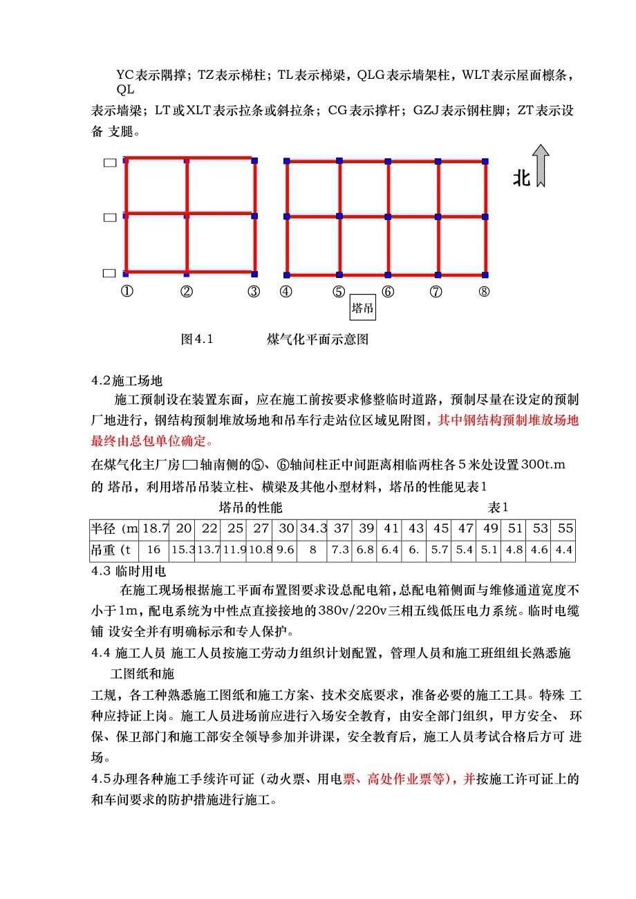 中国石化某项目煤气化部分主厂房钢筋结构工程p_第5页