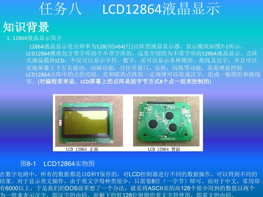 任务 LCD12864液晶显示PPT幻灯片课件_第1页