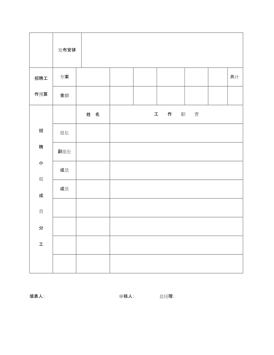 《精编》企业招聘工作计划表单_第2页