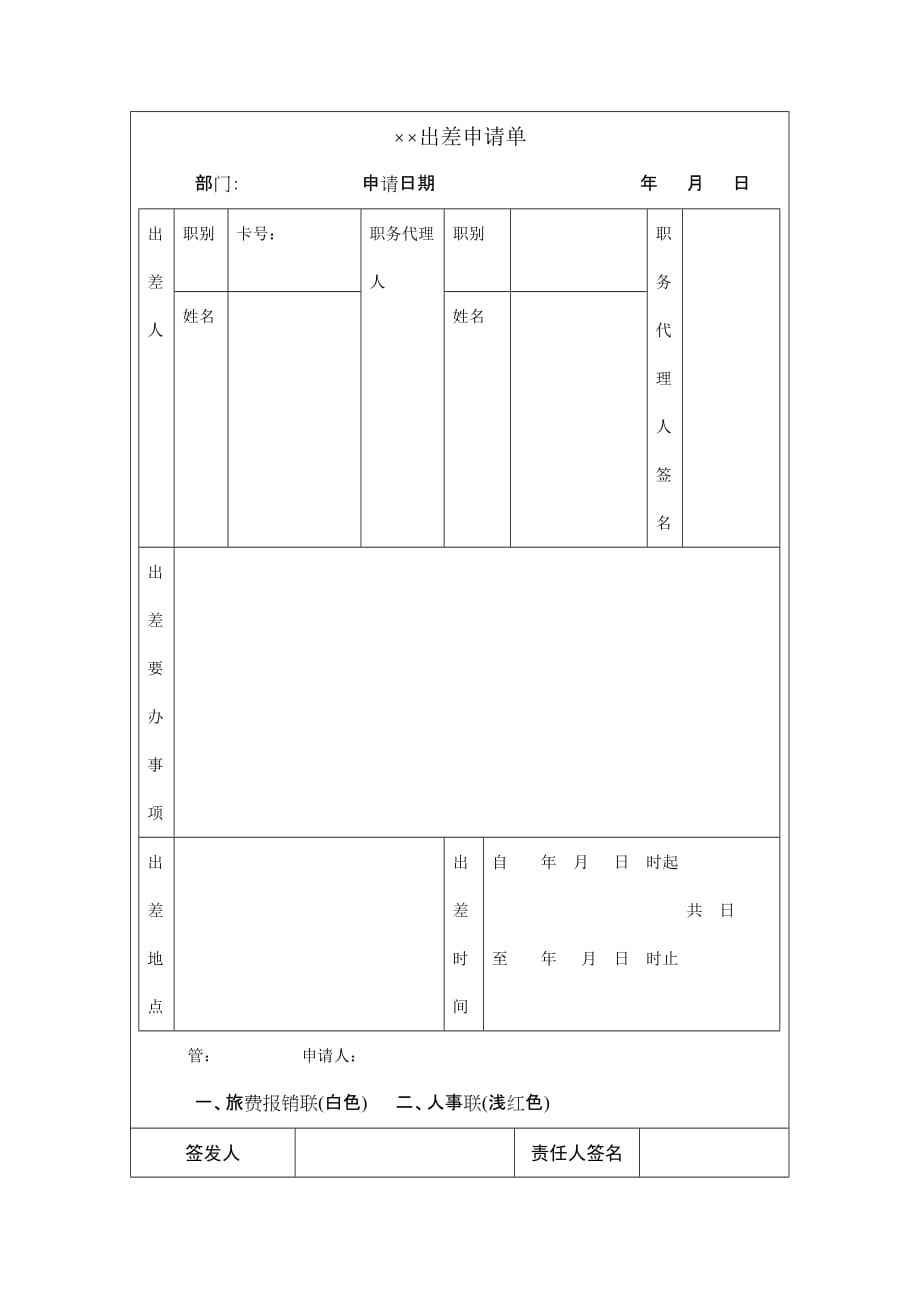 《精编》某公司员工出差申请单_第2页