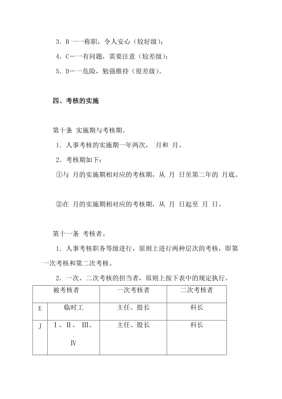 《精编》某公司人事考核规定范例_第4页