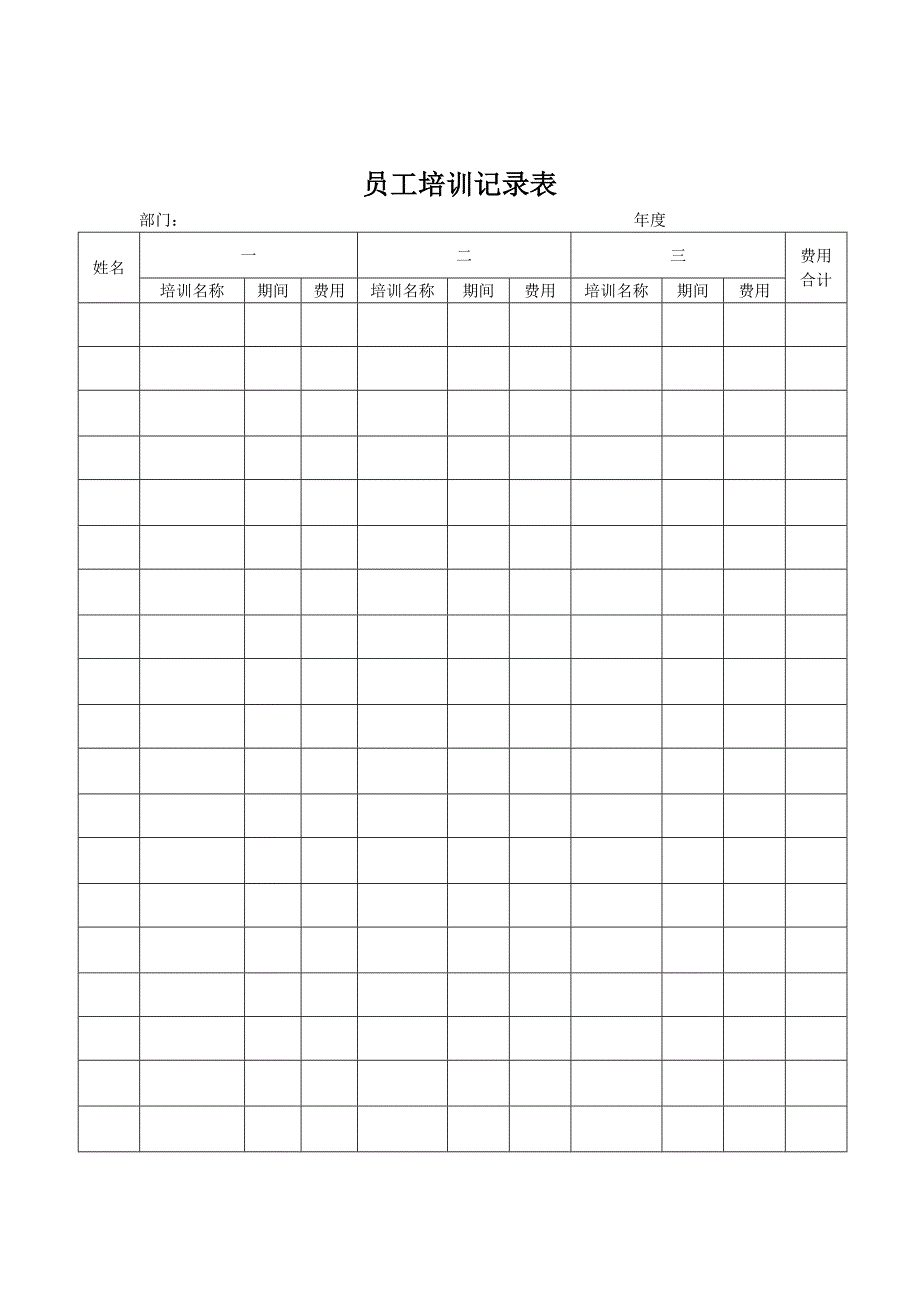 《精编》员工培训检测记录汇总表_第2页