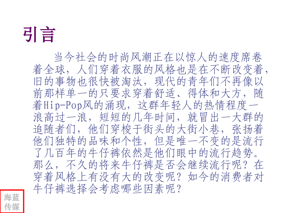 《精编》我国牛仔裤消费习惯与观念市场调查报告_第2页