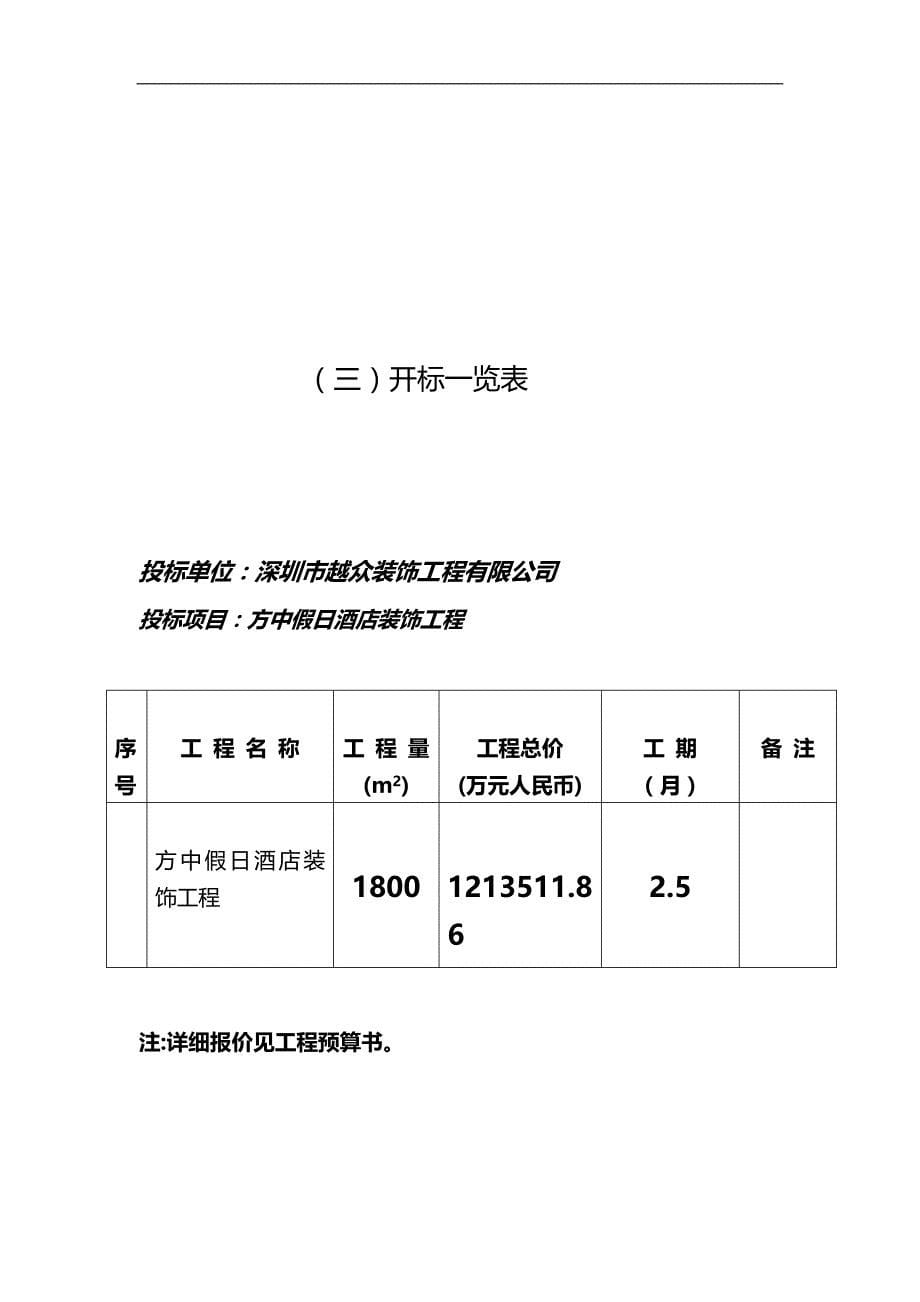 2020（招标投标）方中假日酒店装饰工程标书_第5页