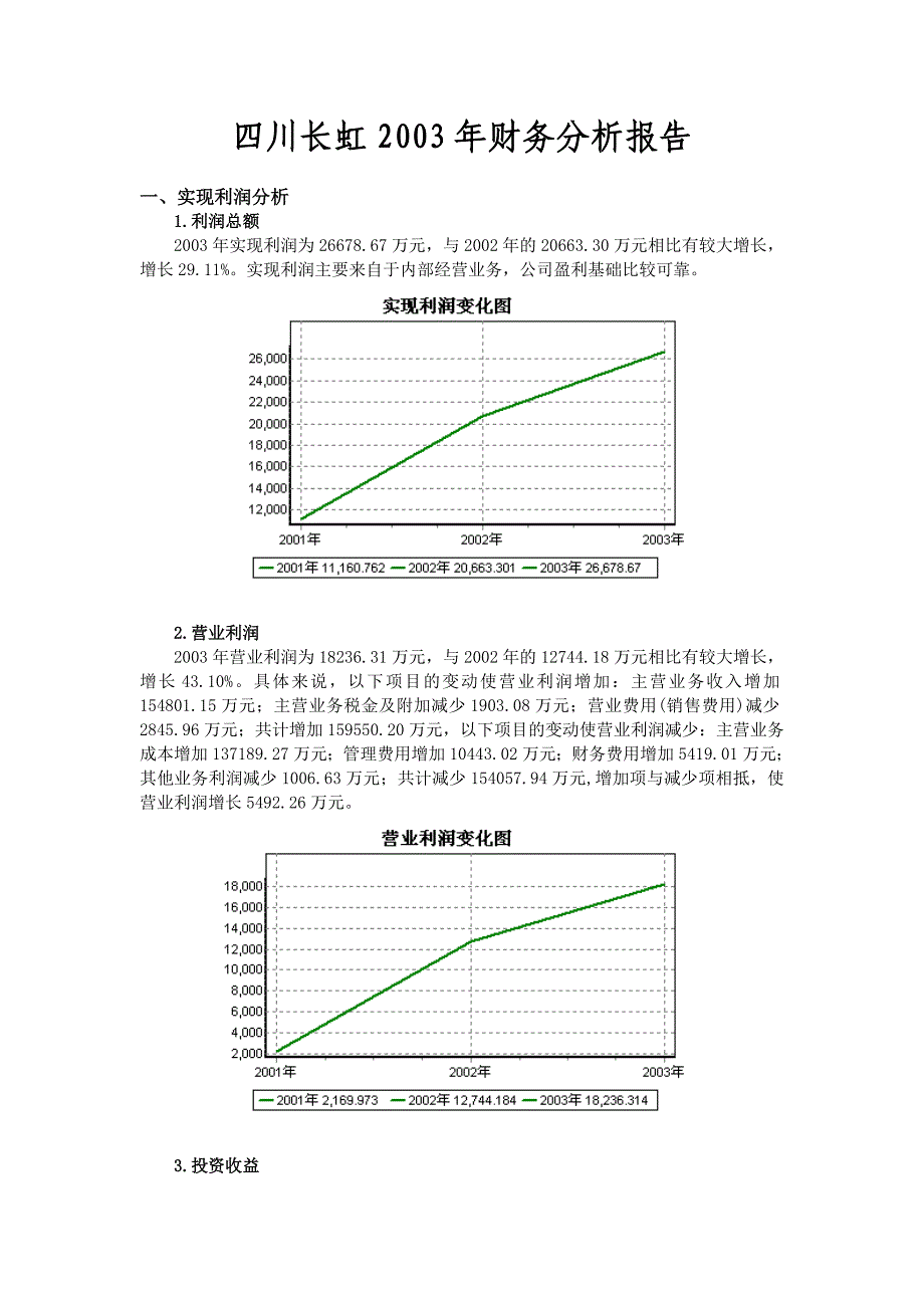 《精编》四川长虹公司年度财务分析报告_第1页